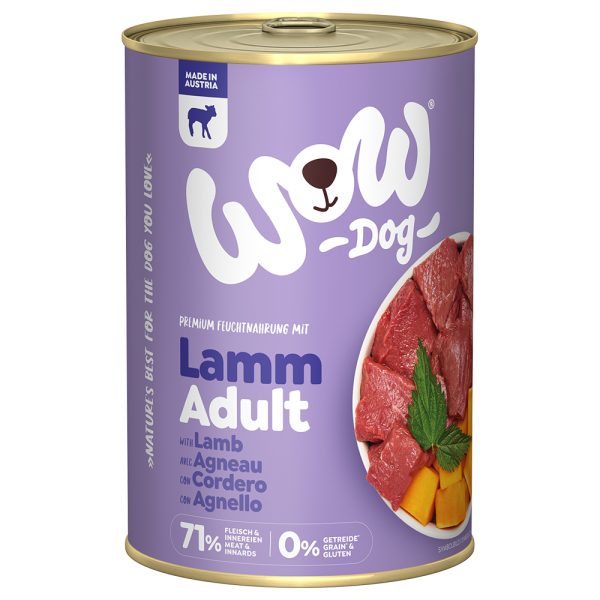 12x400g säästöpakkaus lohi WOW koiran märkäruoka