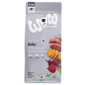 2x6kg säästöpakkaus WOW Senior ankka koiran kuivaruoka