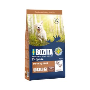2x3kg Original Puppy & Junior kana vehnätön Bozita koiran kuivaruoka