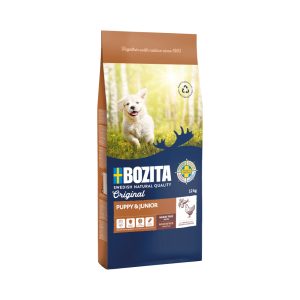 Edullinen pakkaus: 2x12kg Bozita Original Puppy & Junior vehnätön kuivaruoka