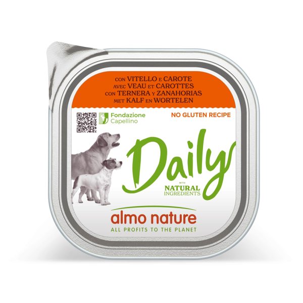 9x300g vasikka ja porkkana Almo Nature Daily koiranruoka