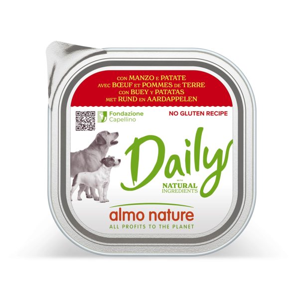 9x300g nauta ja peruna Almo Nature Daily koiranruoka