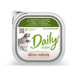 9x300g kalkkuna ja kesäkurpitsa Almo Nature Daily koiranruoka