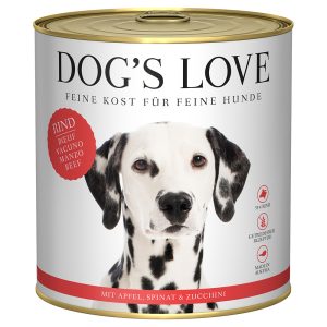 6x 800g Dog's Love Adult naudanliha märkäruokaa koirille