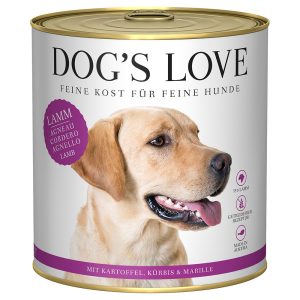 6x 800g Dog's Love Adult lammasta märkäruokaa koirille