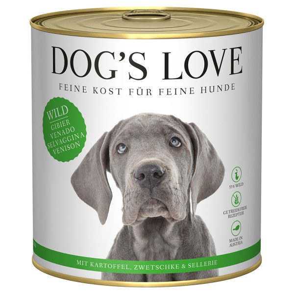6x 800g Dog's Love Adult riista märkäruokaa koirille