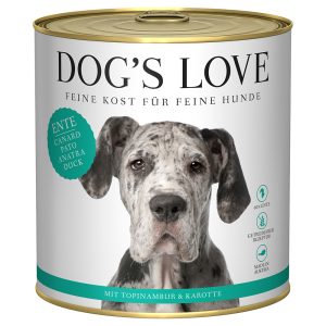 6x 800g Dog's Love Adult Ankka märkäruokaa koirille