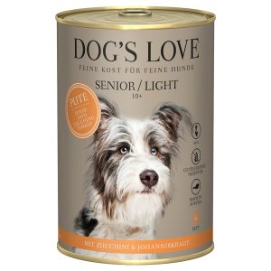 12 x 400 g Dog´s Love Senior kalkkuna säästöpakkaus koiran märkäruoka