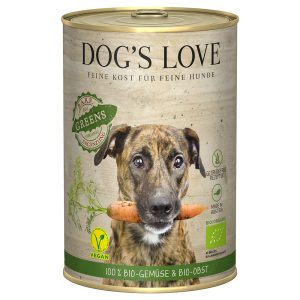 12x400g Bio Vegan luomu vihreä Dog's Love koiran märkäruoka