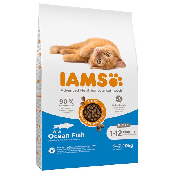10kg merikala IAMS for Vitality Kitten -kissanruoka