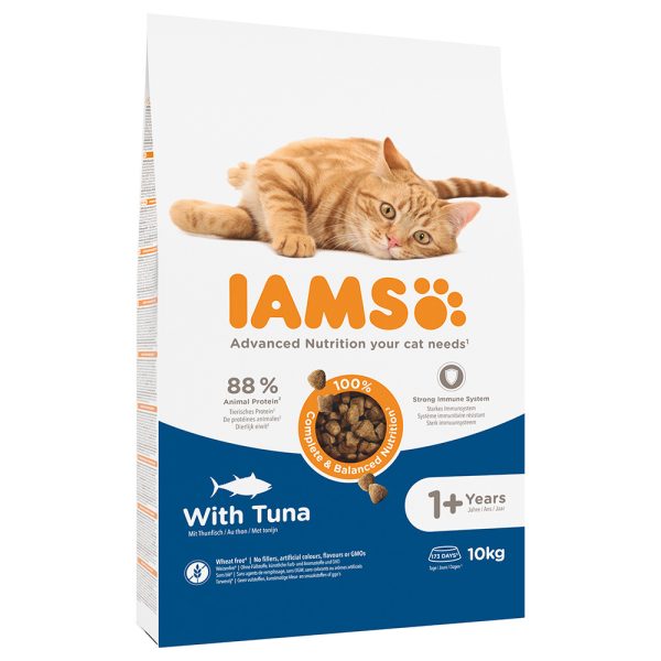 10kg for Vitality Adult tonnikala IAMS kissan kuivaruoka