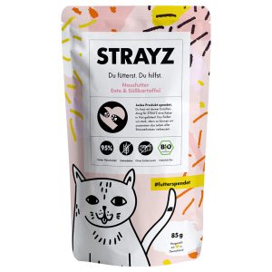 12x 85g STRAYZ BIO Pouch Luomuankka & Luomubataatti märkä kissanruoka