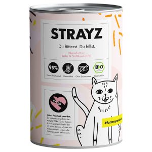 6x 400g STRAYZ BIO Can Luomuankka & Luomubataatti kissanruoka märkä