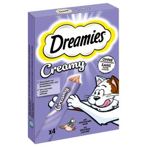 4x10g Dreamies Creamy Snacks ankka -kissanherkut