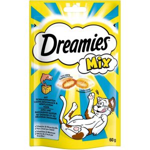 60g Mix lohi ja juusto Dreamies kissanherkut