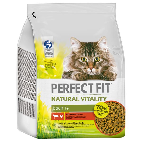 2,4kg Natural Vitality Adult 1+ nauta & kana Perfect Fit kissanruoka