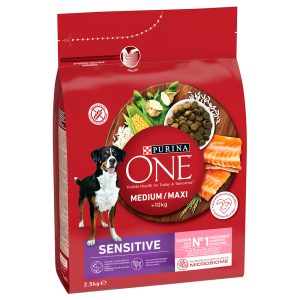 2,5 kg Purina ONE Medium/Maxi Sensitive Salmon koiran kuivamuonaa