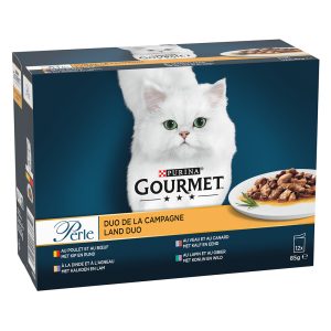 12x85g maaseudun duo Gourmet Perle -kissanruoka
