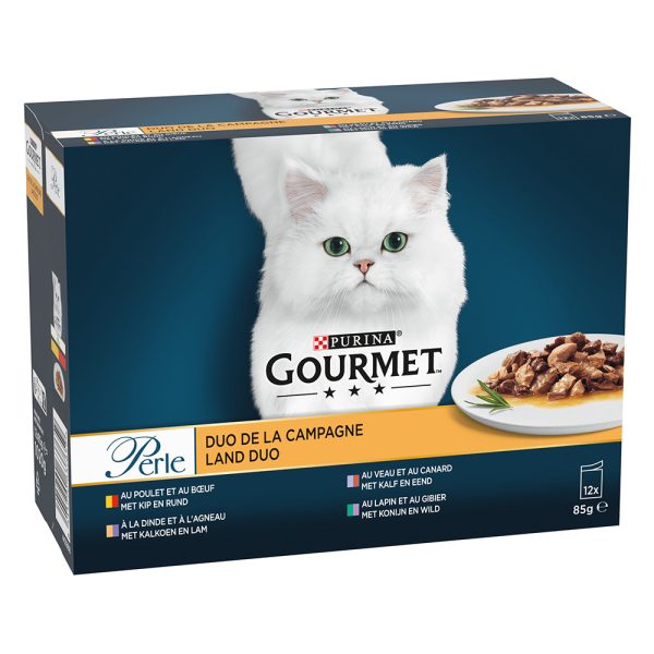 12x85g maaseudun duo Gourmet Perle -kissanruoka