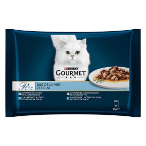4x85g lajitelma V (4 merellistä duomakua) Gourmet Perle kissanruoka