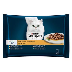 4x85g lajitelma VI (4 maaseudun duomakua) Gourmet Perle kissanruoka