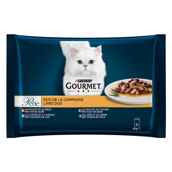 4x85g lajitelma VI (4 maaseudun duomakua) Gourmet Perle kissanruoka