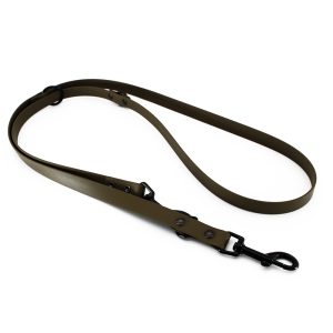 P 200cm, L 19 mm, Heim BioThane -säädettävä talutushihna, oliivi koirille