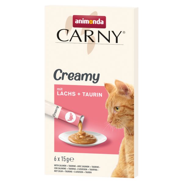24x15g Creamy lohi + tauriini Animonda Carny Adult -kissantahna