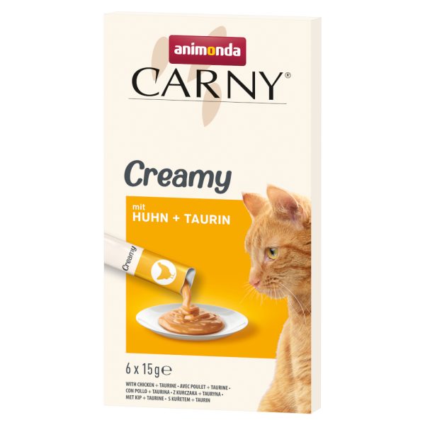 24x15g Creamy kana + tauriini Animonda Carny Adult -kissantahna