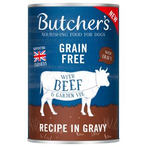 48x400g Original viljaton nautaa kastikkeessa Butcher's koiran märkäruoka