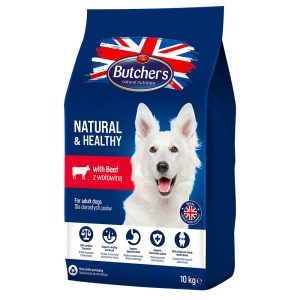 10kg Natural & Healthy nauta Butcher's koiran kuivaruoka