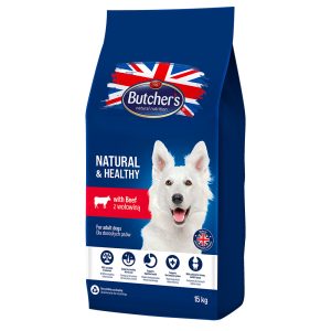 15kg Natural & Healthy nauta Butcher's koiran kuivaruoka