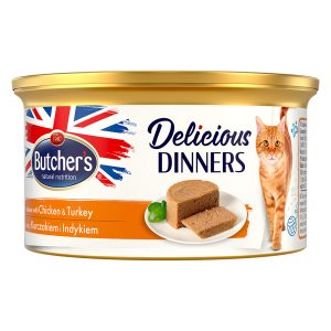 24x85g Butcher's Delicious Dinners, märkäruokaa kissoille