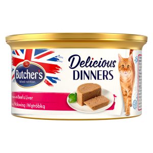24x85g Butcher's Delicious Dinners, märkäruokaa kissoille
