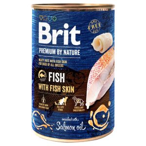 12x 400g Premium by Nature kala ja kalannahka Brit koiran märkäruoka