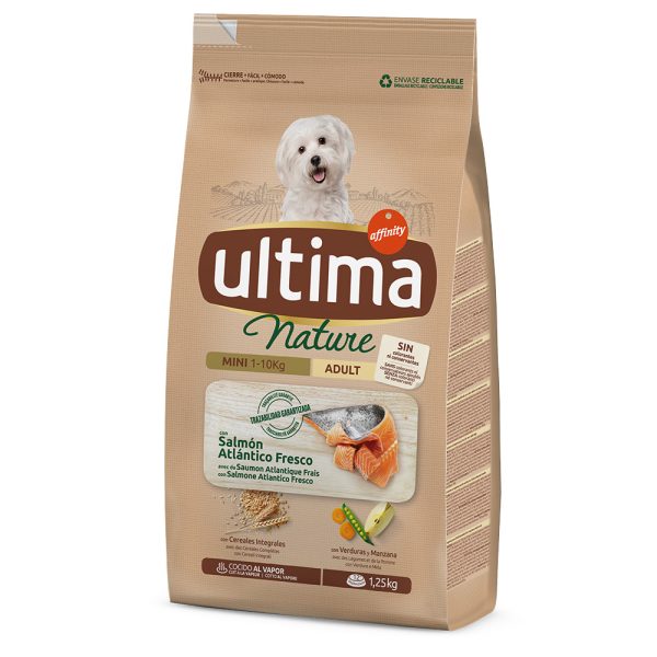 1,25kg Ultima Dog Nature Mini Adult lohi koiran kuivaruoka