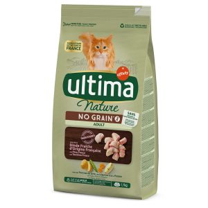 1,1kg Ultima Cat Nature No Grain Adult kalkkuna kissan kuivaruoka
