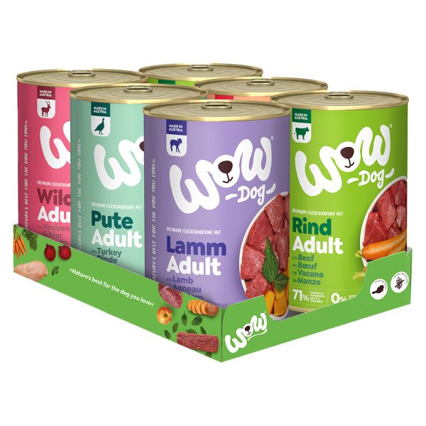 12x400g säästöpakkaus lohi WOW koiran märkäruoka