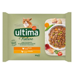 4 x 85 g Ultima Cat Nature siipikarja kissan märkäruoka