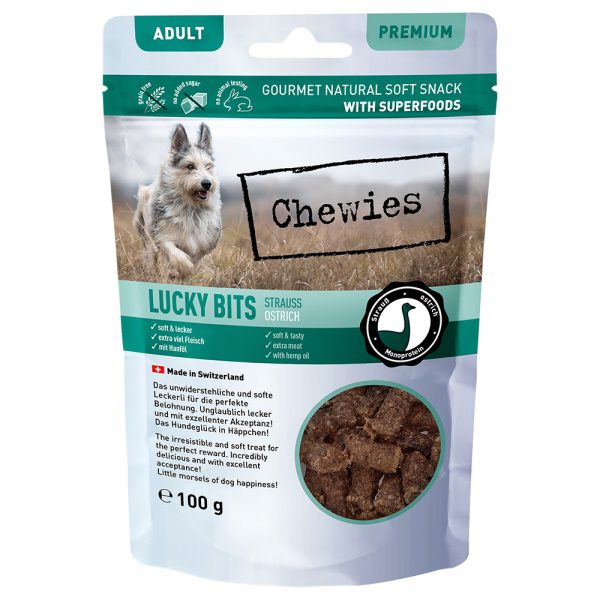 100g Chewies Lucky Bits Adult strutsi koiranherkku