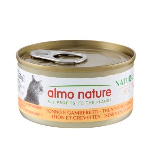 24x70g Almo Nature HFC Natural Tonnikalaa ja katkarapuja Märkä kissanruoka