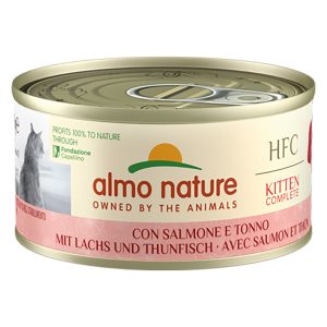 6x70g HFC Complete Kitten lohi & tonnikala Almo Nature kissan märkäruoka