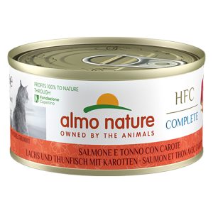 24x70g lohi tonnikala ja porkkana Almo Nature HFC Complete kissanruoka