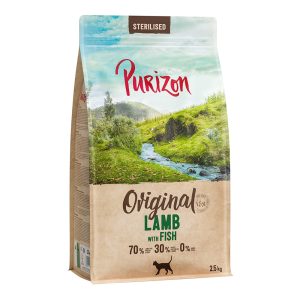 2,5kg Sterilised Adult lammas ja kala viljaton Purizon kuivaruoka kissa
