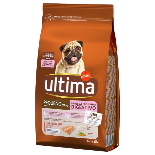 3kg(2x1,5 kg) Mini Sensitive lohi Ultima koiran kuivaruoka