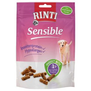 Sparpaket: 24x50g RINTI Sensible Snack hyönteispalat koiranherkut