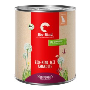 12x800g Luomu luomunauta, luomuporkkana &  luomuamarantti Herrmann's