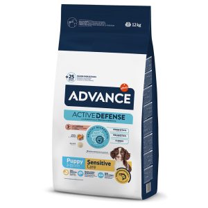säästöpakkaus: 2x12kg Advance Puppy Sensitive lohi koiran kuivaruoka