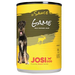 12x415g  JosiDog kastikkeessa riista koiran märkäruoka