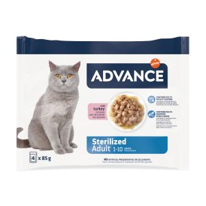 52x85g Feline Sterilized kalkkuna Advance kissanruoka